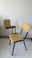 Chaise d'entraînement en contreplaqué avec tablette d'écriture, chaise d'étudiant pour salle de classe