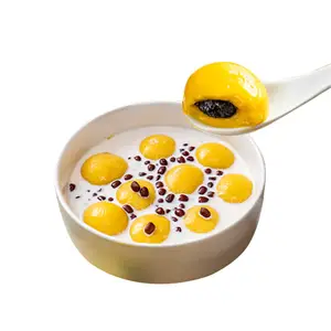 Chinese instant quick frozen snacks yellow millet sticky rice foods glutinous rice ball cake with black sesame flavor