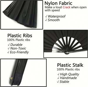 Abanico Plegable de Bambú Tallado, Ecológico y Económico 2023, Personalizado, Tradicional, de Plástico, para Publicidad y Promoción - Product Image 4
