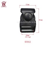 Sangle réglable en plastique POM noir professionnelle personnalisée de 38 mm avec boucle à fermoir pour sac à dos/sac à main