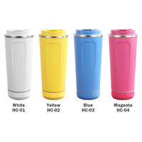 Tasse à café réutilisable en acier inoxydable de 500ml 17oz avec logo personnalisé, tasse de voyage isolée à double paroi, gobelet pour haut-parleur musical