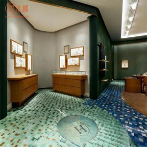 Kunden spezifische Vitrine aus Massivholz und Glas mit <span class=keywords><strong>LED</strong></span>-Beleuchtung-Luxus-Vitrine für High-End-Schmuck-und Uhren geschäfte - Product Image 5