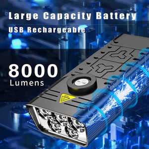 10000mAh xe đạp ánh sáng USB có thể sạc lại 3000 lumen xe đạp Đèn pha LED Đèn pin đi xe đạp đèn trước - Product Image 2