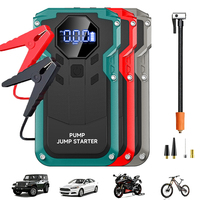 Último Modelo de Arrancador de Baterías Portátil de 12V para Auto, Paquete de Energía 4 en 1 con Compresor de Aire, Herramienta de Emergencia