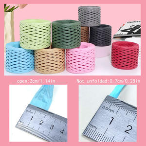 Corde creuse tressée en papier raphia coloré flexible Eco 200m pour emballage, artisanat DIY et décorations - Product Image 4