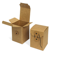 Boîte d'emballage en pot de miel, boîte d'emballage en papier Kraft pliable avec ficelle