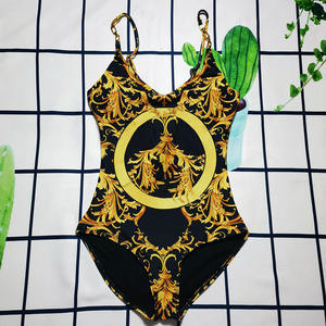 Traje de Baño de Una Pieza de Marca Famosa, de Diseño de Lujo y Alta Calidad para Mujer, de Secado Rápido, en Spandex/Nylon, con Cuello Redondo - Product Image 1