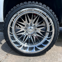 Jante de camion forgée et polie à déport profond 24*12 pouces 6x139.7 8x170 8x180 8x165.1 pour Ford F150 F250 GMC Chevy RAM 2500 1500