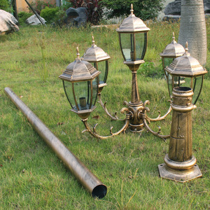 Lampadaire de jardin extérieur en fer, LED blanc chaud, abat-jour en verre, IP66, AC 220V, 2700K, garantie 10 ans, détecteur de mouvement, alimenté par énergie solaire - Product Image 6