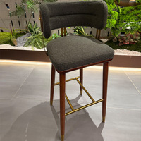 Chaises de salle à manger modernes pour hôtel, restaurant, maison, en bois et métal, avec revêtement en cuir