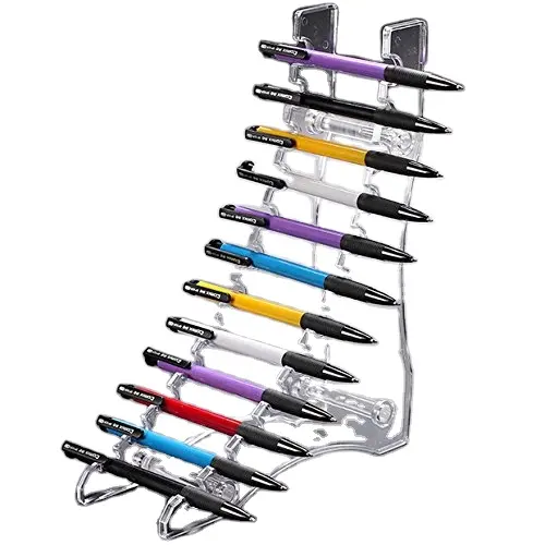 Fancy Crystal Desk Makeup Brush Display Stand Rack Custom Office Table Acrylic Pencil Holder Pen Display Holder