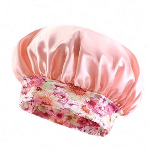 Vente en gros de bonnets en satin pour enfants unisexes avec logo personnalisé, bandes élastiques réglables, motifs de dessins animés pour toutes les saisons - Product Image 6
