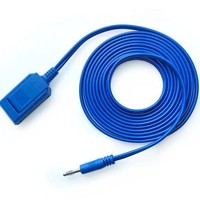 Câble de retour à électrode banane mâle de type lanterne de 4 mm pour connexion de plaque négative de couteau électrochirurgical médical haute fréquence
