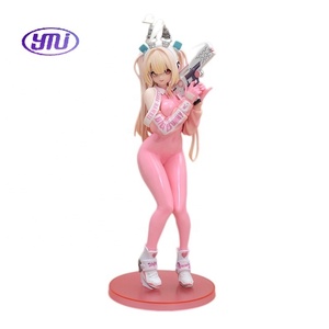 Super Rabbit <span class=keywords><strong>Anime</strong></span> Girl Original Art Standing Pose Rosa Linda figura modelo estatua coleccionable 2D regalo muñeca acción juguete Kawaii - Product Image 5
