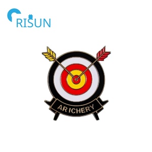 Fabrication de broches de tir à l'arc en métal émail personnalisé tir à l'arc archers <span class=keywords><strong>cible</strong></span> épinglette insigne personnalisé broche Bullseye - Product Image 5