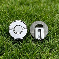 Nouveauté 2026 : Clips de casquette de golf en métal argenté brillant, fabriqués sur mesure en usine, avec marqueurs de balle