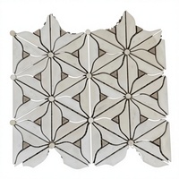 Mosaïques en marbre blanc, motif de mosaïque en marbre blanc