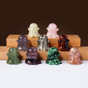 Figura de Fantasma de Cristal Natural, Estatua de Fantasma Tallada a Mano en Piedra Preciosa, Decoración de Halloween, Adorno de Piedra Curativa y Coleccionable - Product Image 4