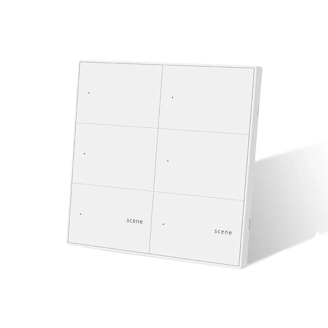 Zemismart Tuya Zigbee 4x4 Smart Wall Light Switch 4 Gang 2 Gang Scene Push Button Neutral Max 16A Compatible Alexa Google Home