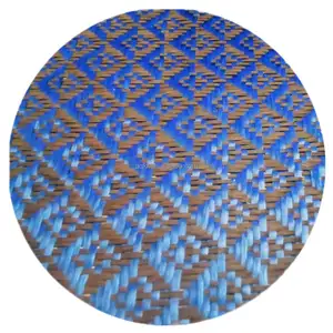 3K 240G avion graphique bleu-noir fibre de carbone kevlar tissus mélangés pour la conversion automobile articles de sport - Product Image 1