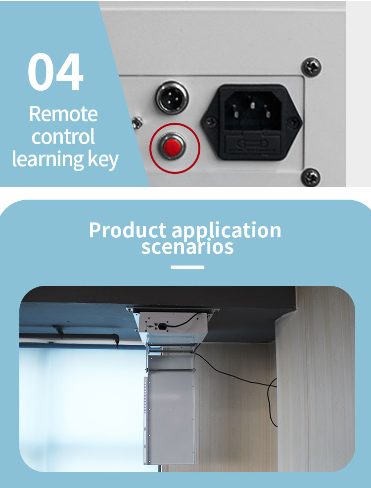 Factory new design 32-75inch Conference room smart system ceiling pop-up TV bracket Electric flip down ceiling TV lift