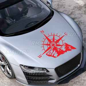 60x45cm Car-styling <b>Stickers</b> Compass & Mountain Body Hood Decal <b>Sticker</b> DIY Decor for SUV Off-road Camper <b>Van</b> Motorhome - Product Image 5