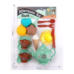 Juego de tazas de té para niños, Juego de <span class=keywords><strong>tetera</strong></span> de juguete para pastel, accesorios de juego de rol de imitación, juego de fiesta de comida para niños, regalos de cumpleaños - Product Image 1