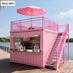 Café-bar préfabriqué, montage facile, café-restaurant avec cuisine en acier inoxydable, fibre de verre, aluminium - Product Image 5