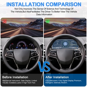 Navihua Digital Cluster <b>for</b> Cadillac ATS ATS-L 2014-2017 <b>Car</b> Dashboard Instrument Cluster LCD Virtual Cockpit <b>Speedometer</b> Meter - Product Image 3