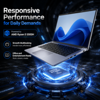 Ordinateur portable professionnel 14 pouces, AMD Ryzen 5 5500H, 16 Go de RAM, 512 Go de SSD, Windows 11 Professionnel, pour le bureau et les étudiants, 1920x1200