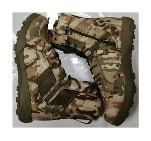 TSB4 CP Camouflage Light Weight New Coyote Footwear 8 Inch Side Zip Suede German Outdoor <b>Hiking</b> <b>Boots</b> Tactical Combat Shoes - Product Image 4