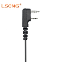 Casque radio bidirectionnel LSENG avec tube acoustique transparent, écouteur, microphone PTT intégré avec ENC, compatible avec Kenwood TK3207 TK2207 Baofeng Radio