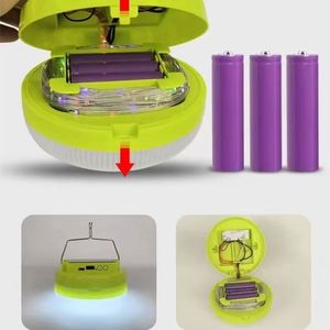 Lampe solaire LED d'urgence pour le camping en extérieur 300W, blanc et bleu, IP65, batterie 3-4 heures, ampoule solaire d'urgence - Product Image 1