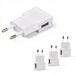 Universal USB Wall Charger 5V 2A 10W Pack of 3 Fireproof Adapters with 1 USB Port for <b>Phone</b> - Product Image 1