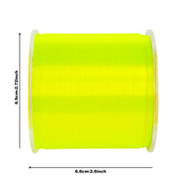 Fil de pêche monofilament en nylon jaune fluorescent de haute qualité OEM/ODM 500M, ligne de pêche à haute visibilité et sensibilité, ligne coulante écologique
