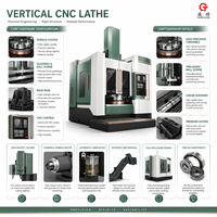 Torno CNC Vertical de Alta Precisión para Metalurgia con Sistema de Refrigeración por Servoaccionamiento y Transportador de Virutas