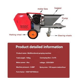 Pnew 220V vít vữa bơm máy xây dựng nhỏ xi măng vữa phun với hiệu quả động cơ thành phần cốt lõi - Product Image 4