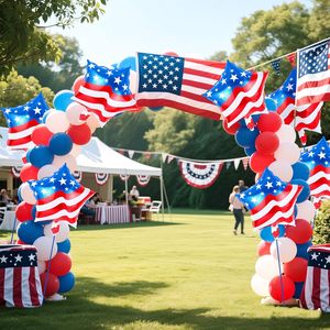Bulk 18 Inch Patriotic American Flag Star-shaped Foil <b>Balloon</b>, Metallic Party <b>Balloon</b> for 4th of July Independence Day <b>Decor</b> - Product Image 3