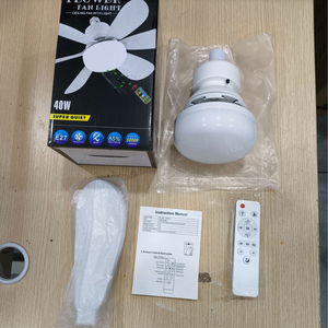 Ventilateur de plafond intelligent intégré à LED E27, moteur DC silencieux, design moderne, télécommande, amovible, intensité réglable, 3 vitesses, 6 pales - Meilleures ventes - Product Image 6