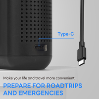 Richtek D68H 120W 2500mAh Rechargeable Portable gonfleur de pneu numérique compresseur d'air portable MPV/voiture type-c charge en plastique