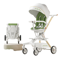Poussette pour bébé de 0 à 6 ans, modèle T62, fabriquée en Chine continentale, en alliage d'aluminium, avec siège inclinable et fonction de poussée bidirectionnelle.