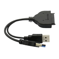 Câble SATA vers USB 3.0 Easy Drive avec port d'alimentation séparé, port série, adaptateur pour ordinateur portable, disque dur SSD, cuivre