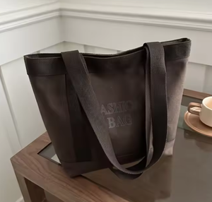 Sac fourre-tout en toile imprimé lettres grande capacité pour un usage décontracté - Product Image 3