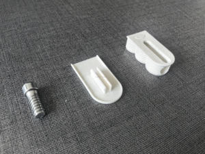 Sujetador de Muebles 3-1, Accesorio para Armario y Guardarropa, Soporte de Plástico Blanco para Tableros, Fuerte y de Fácil Instalación para Cocina - Product Image 5