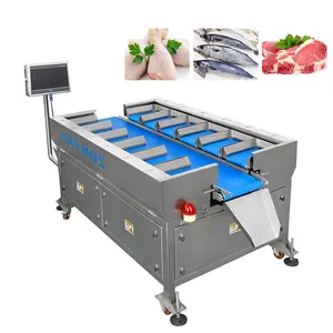 12/14 heads manual belt weigher,multihead combination scales for fresh frozen food