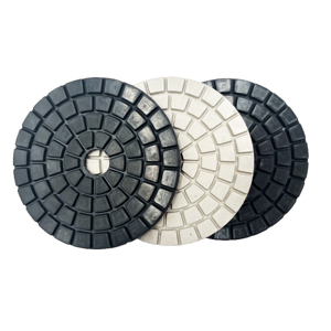 Tampons de <span class=keywords><strong>polissage</strong></span> en granit blanc chamois noir de 4 pouces pour <span class=keywords><strong>perceuse</strong></span> au diamant - Product Image 5