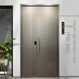 Porte en acier de marque supérieure maison moderne de luxe conception pare-balles porte de sécurité blindée externe en métal porte blindée de maison - Product Image 1