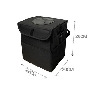 Organiseurs de voiture Xiangta OEM, sacs de rangement pour voiture, grande capacité, pliables, avec poche filet, mini poubelle suspendue, polyester durable - Product Image 6