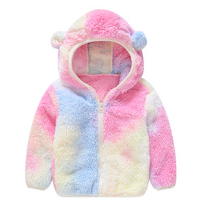Manteau à capuche avec oreilles d'ours pour filles, <span class=keywords><strong>veste</strong></span> à capuche pour garçons, pull en fourrure de couleur unie, style décontracté pour les nouveaux bébés et les tout-petits - Product Image 5