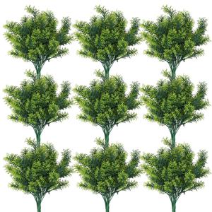 Vente en Gros Fleurs d'Eucalyptus Artificielles d'Extérieur, Arbustes de Buis Verts, Verdure en Plastique Écologique pour Pâques et Nouvel An - Product Image 2